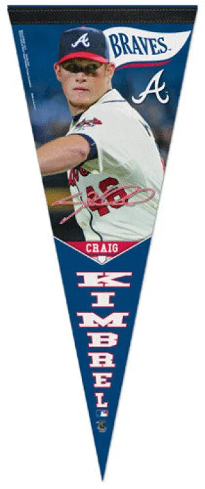 Craig Kimbrel "Signature" Atlanta Braves Premium Felt Collector's Pennant - Wincraft 2013