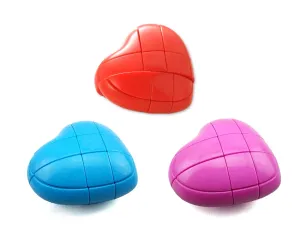 Creative 3x3x3 Heart Shaped Brain Teaser Magic Cube for Kids