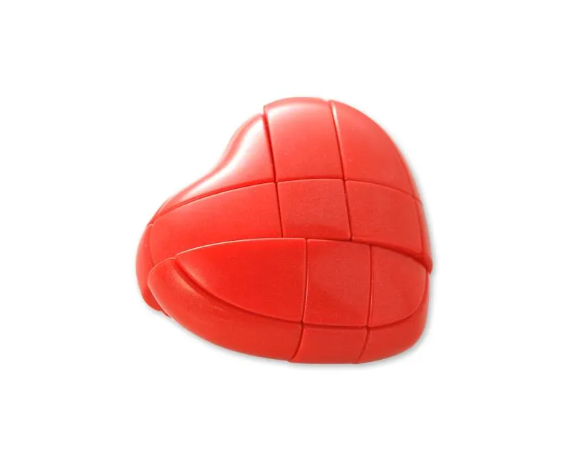 Creative 3x3x3 Heart Shaped Brain Teaser Magic Cube for Kids