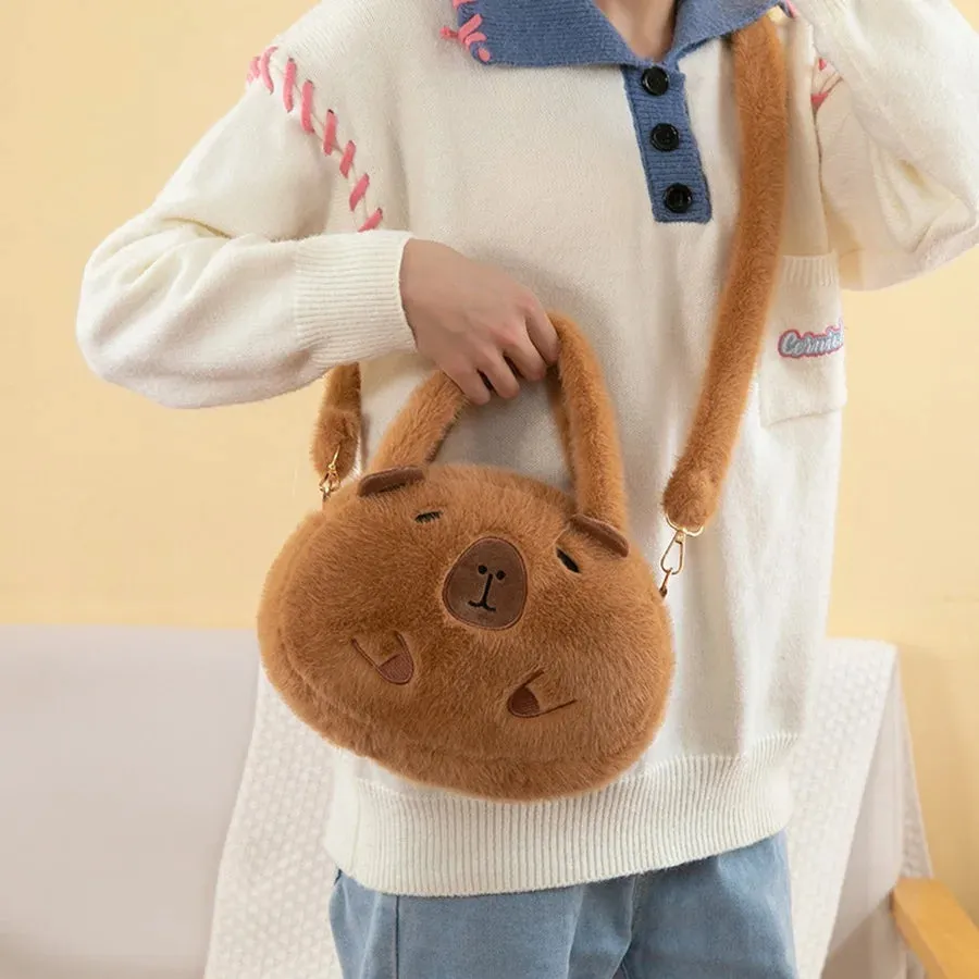 Cute Capybara Plush Kids Backpack - Adorable Mini Stuffed Knapsack