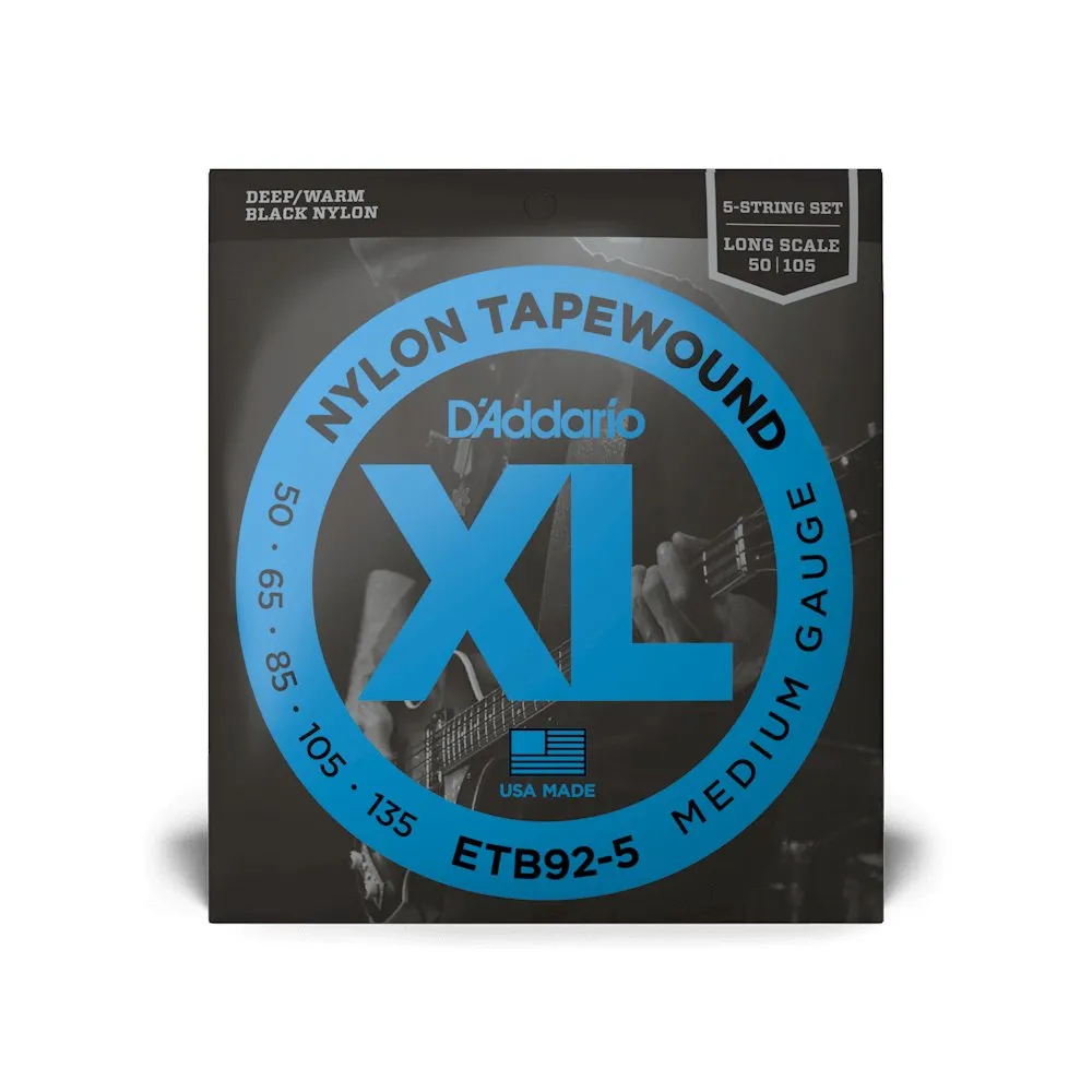 D'Addario XL Nylon Tapewound Bass Strings