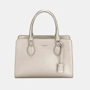 David Jones PU Leather Top Handles Tote Handbag