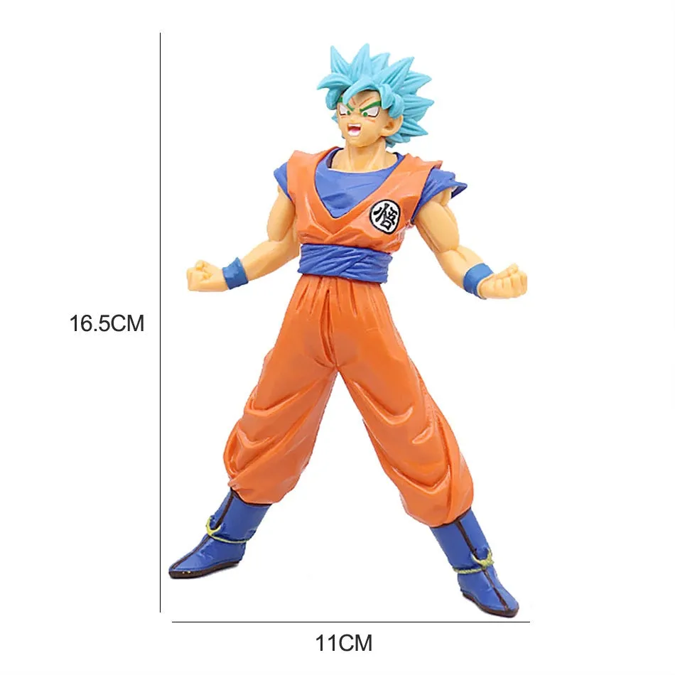 DBZ Goku Super Saiyan Blue God Self Standing Action Figures  | 16.5 Cms |