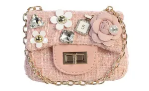 Dear Ellie Mini Tweed Handbag - Pink