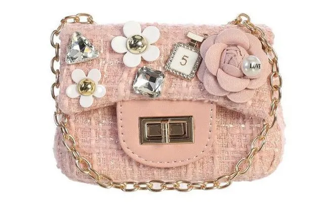 Dear Ellie Mini Tweed Handbag - Pink