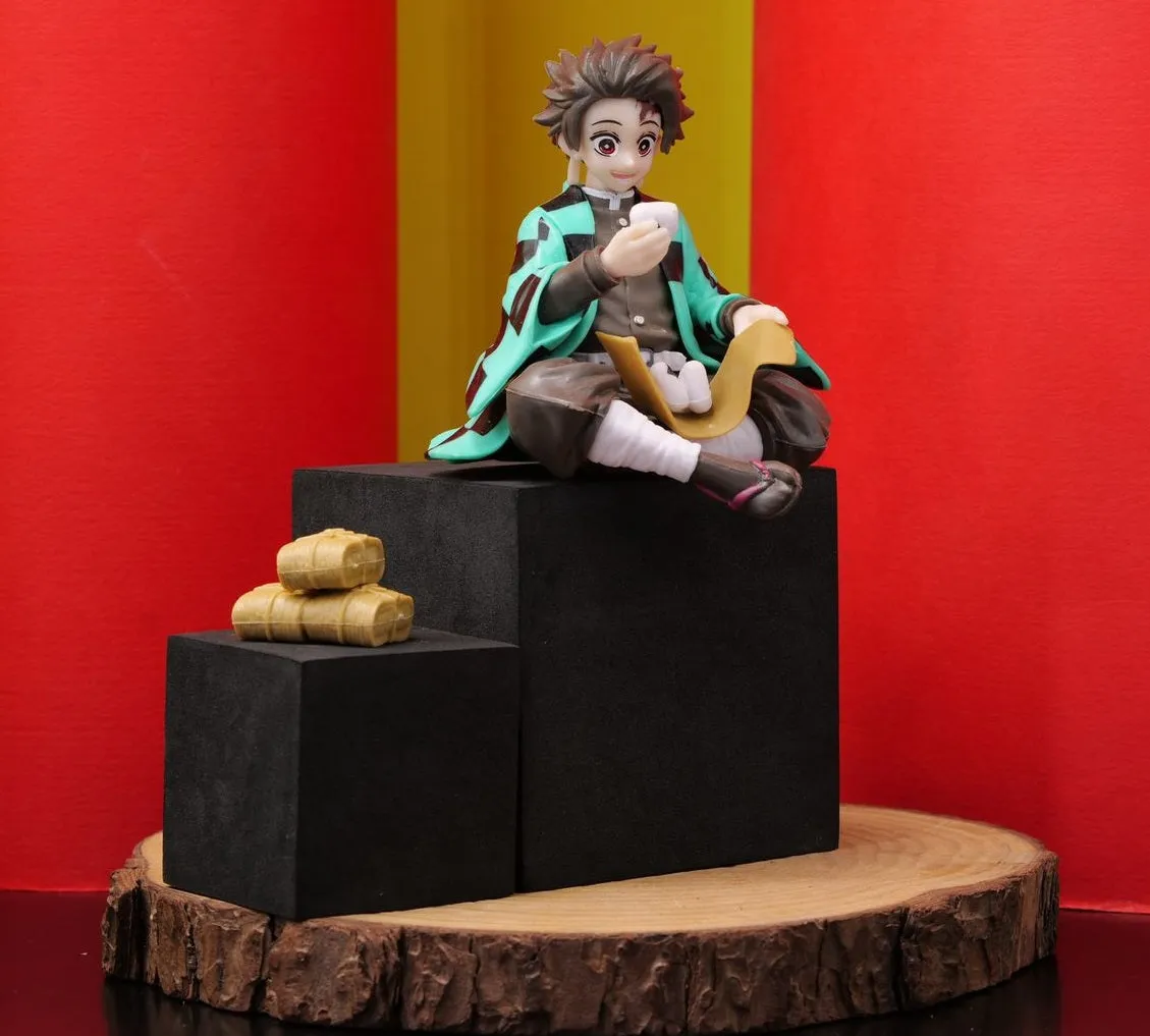 Demon Slayer Tanjiro Kamado Perching PVC Model Anime Action Figure  | 13.5 Cms |