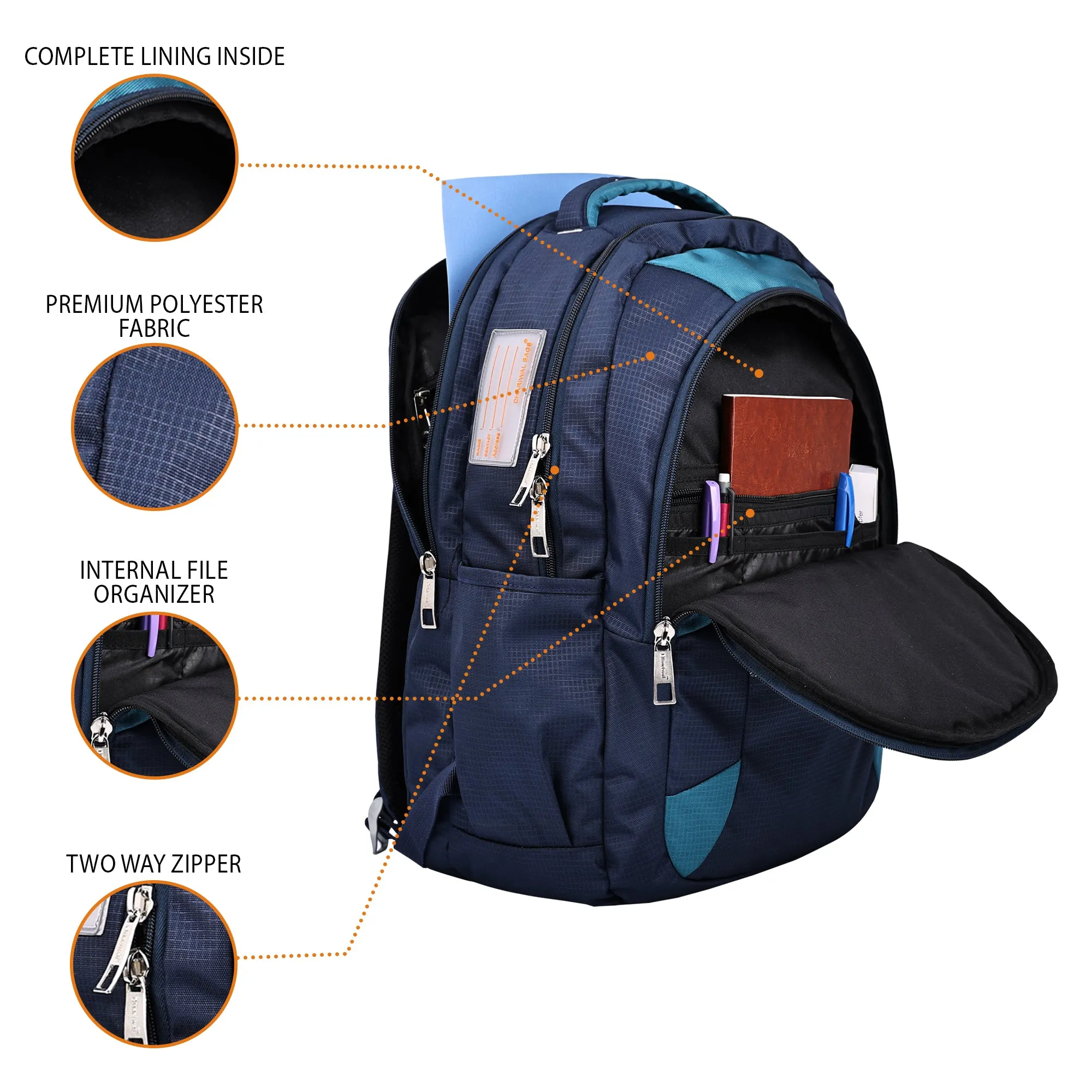 Dhariwal Water Resistant Dual Compartment Backpack 38L BP-207