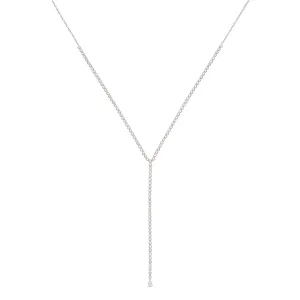 Diamond Lariat with Pear Shaped Diamond Detail