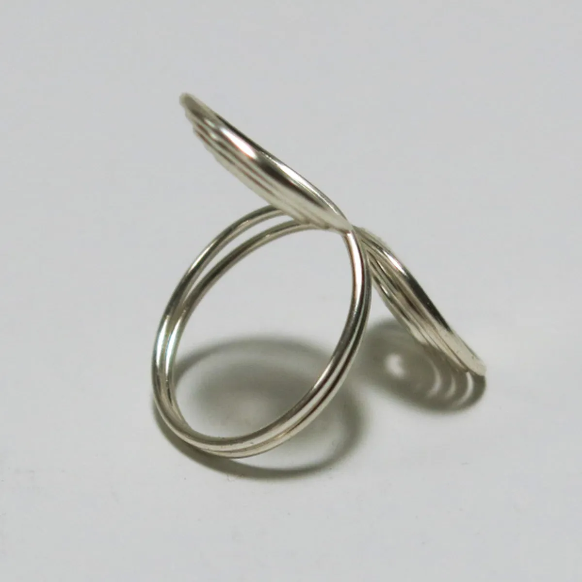 Double Spirals Adjustable Wire Ring (click for other colors & sizes)