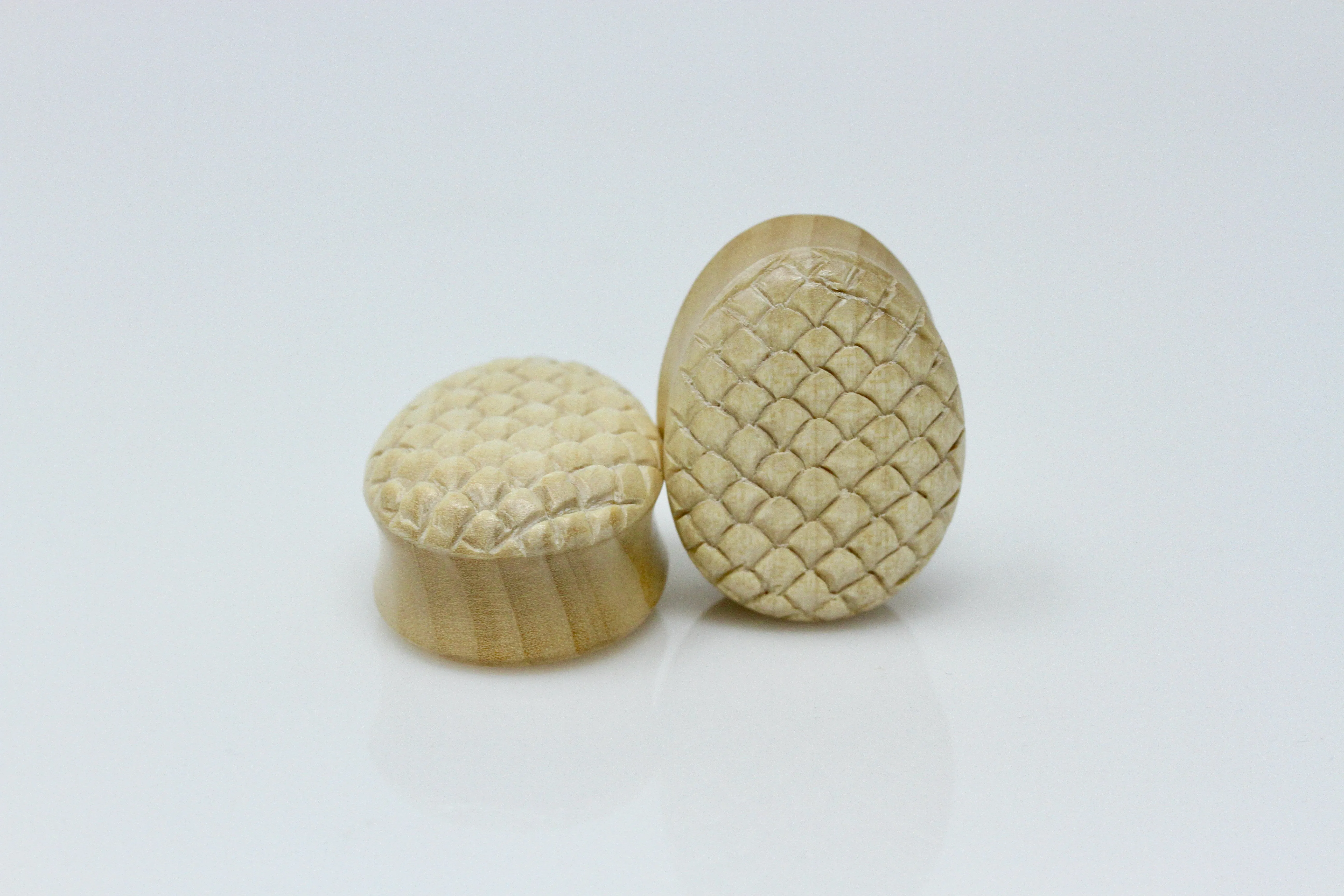 Dragon Egg Wood Plugs - Crocodile Wood - (Pair) - PA147