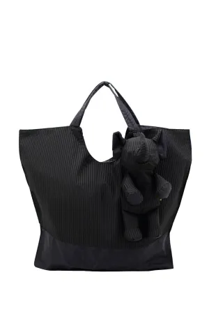 ELEPH FOLDABLE PLEAT - TOTE L :  Black