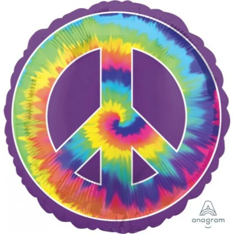 Feeling Groovy Peace Foil Balloon - 81cm