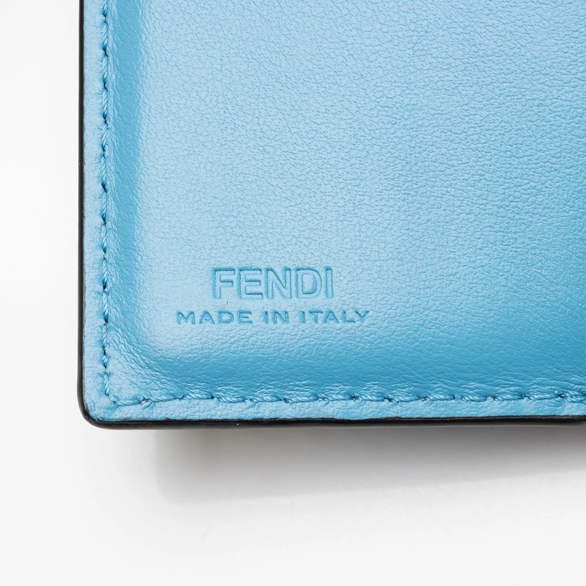 Fendi x Sara Coleman Leather FF Vertigo 1997 Trifold Wallet