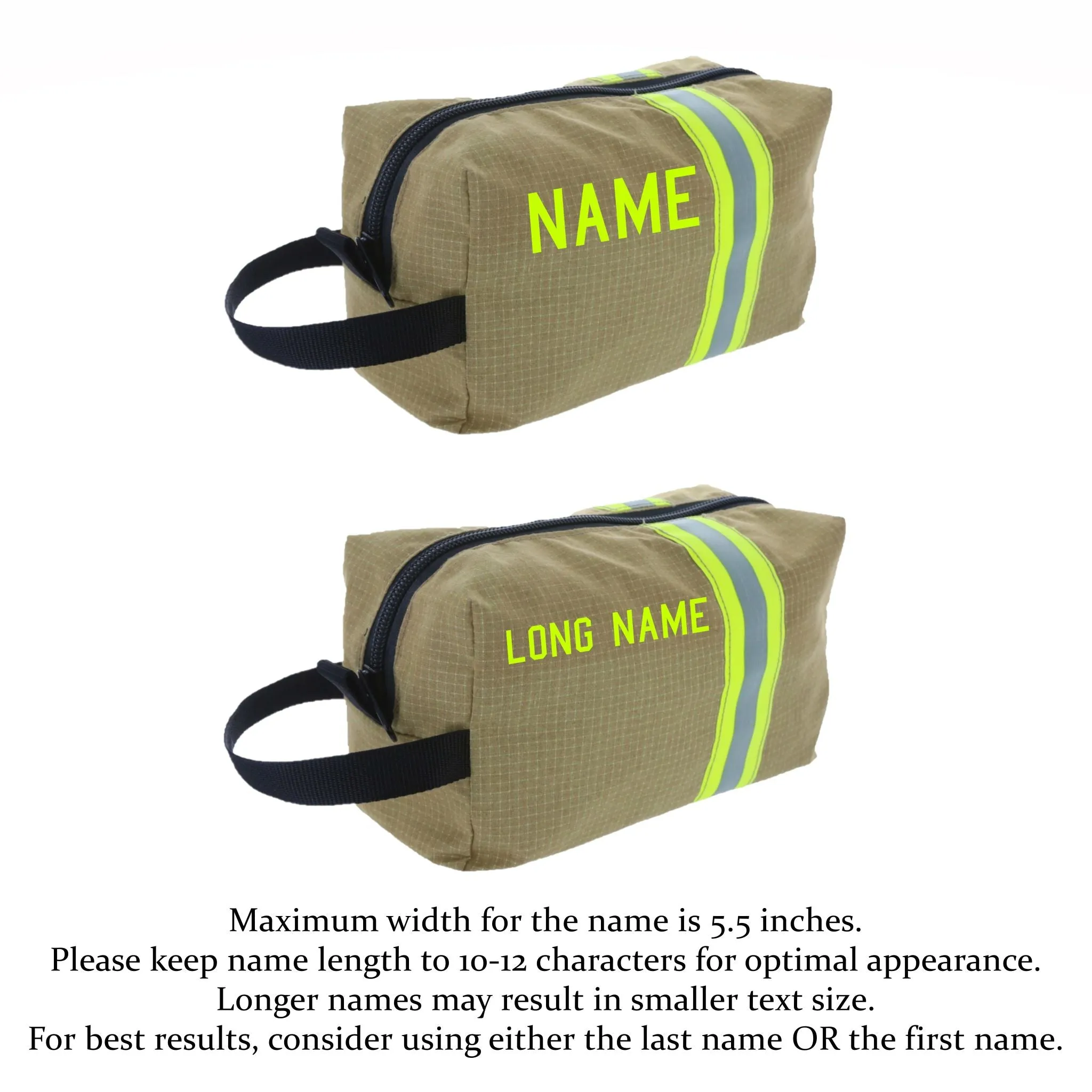 Firefighter Personalized TAN Dopp Kit Bag