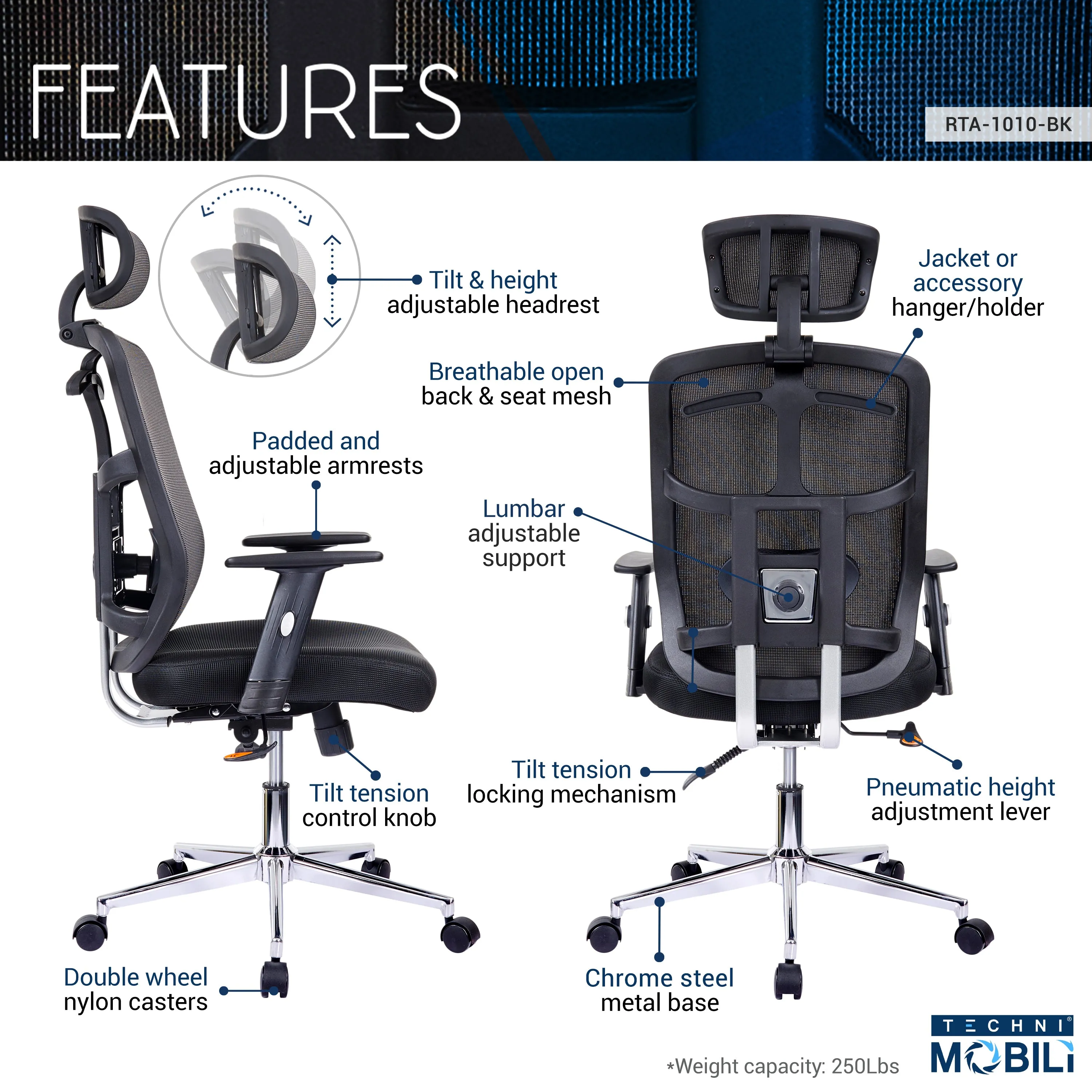 Flex Mesh Executive Chair - Black