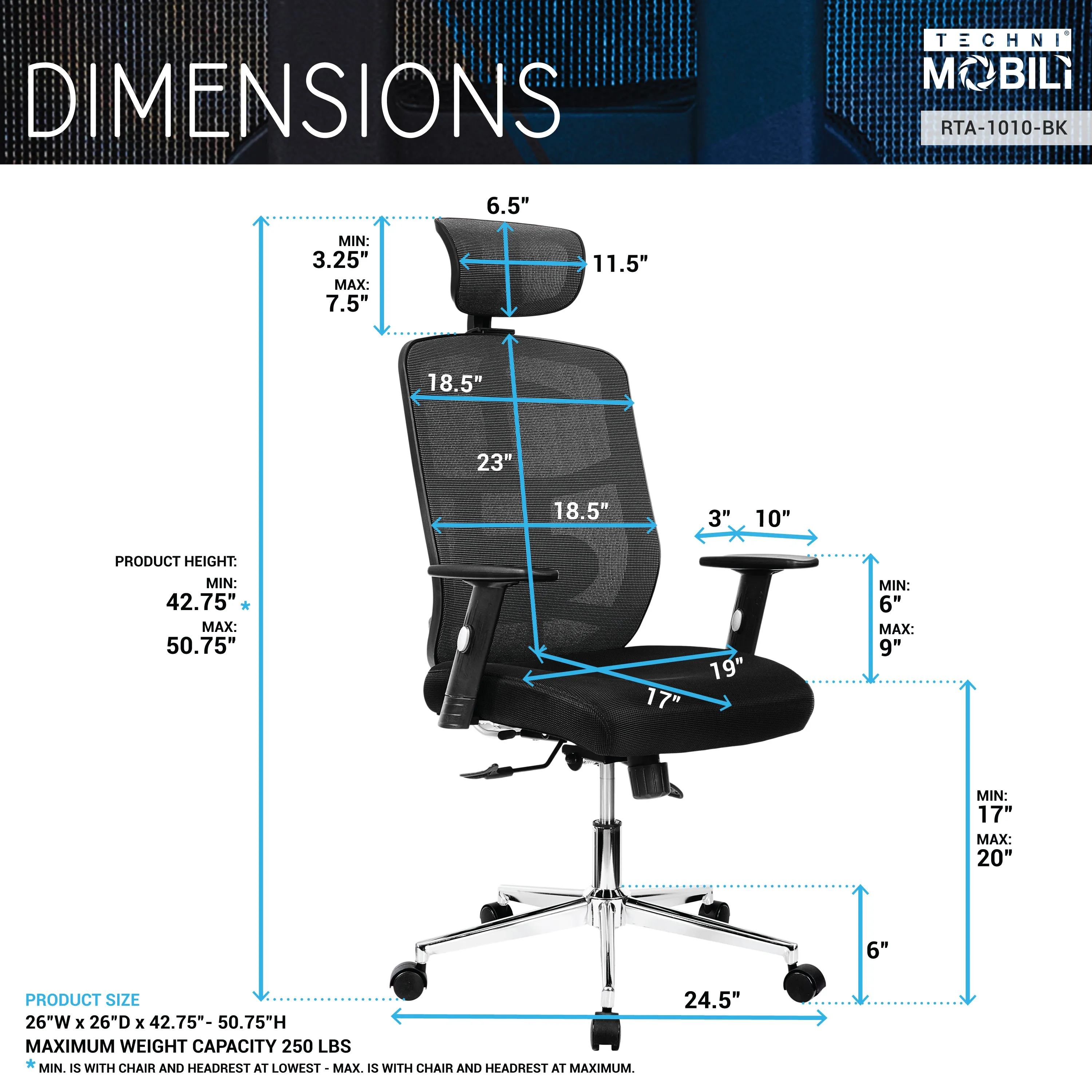 Flex Mesh Executive Chair - Black