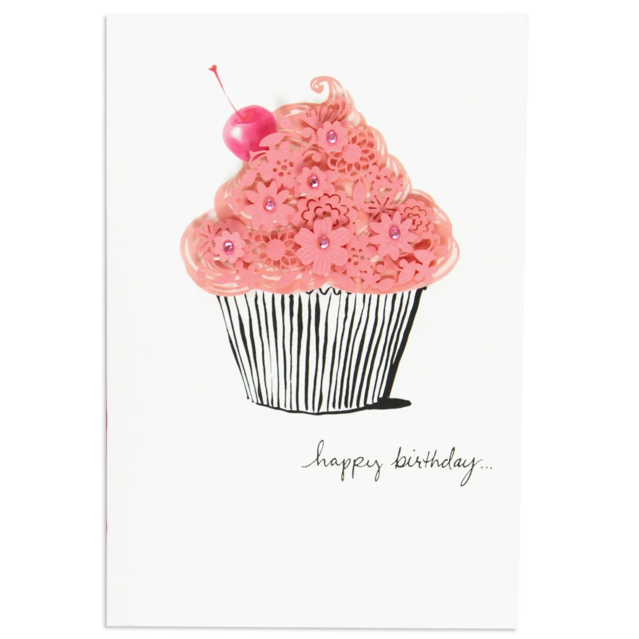 Floral Cupcake Gorgeous Birthday Card