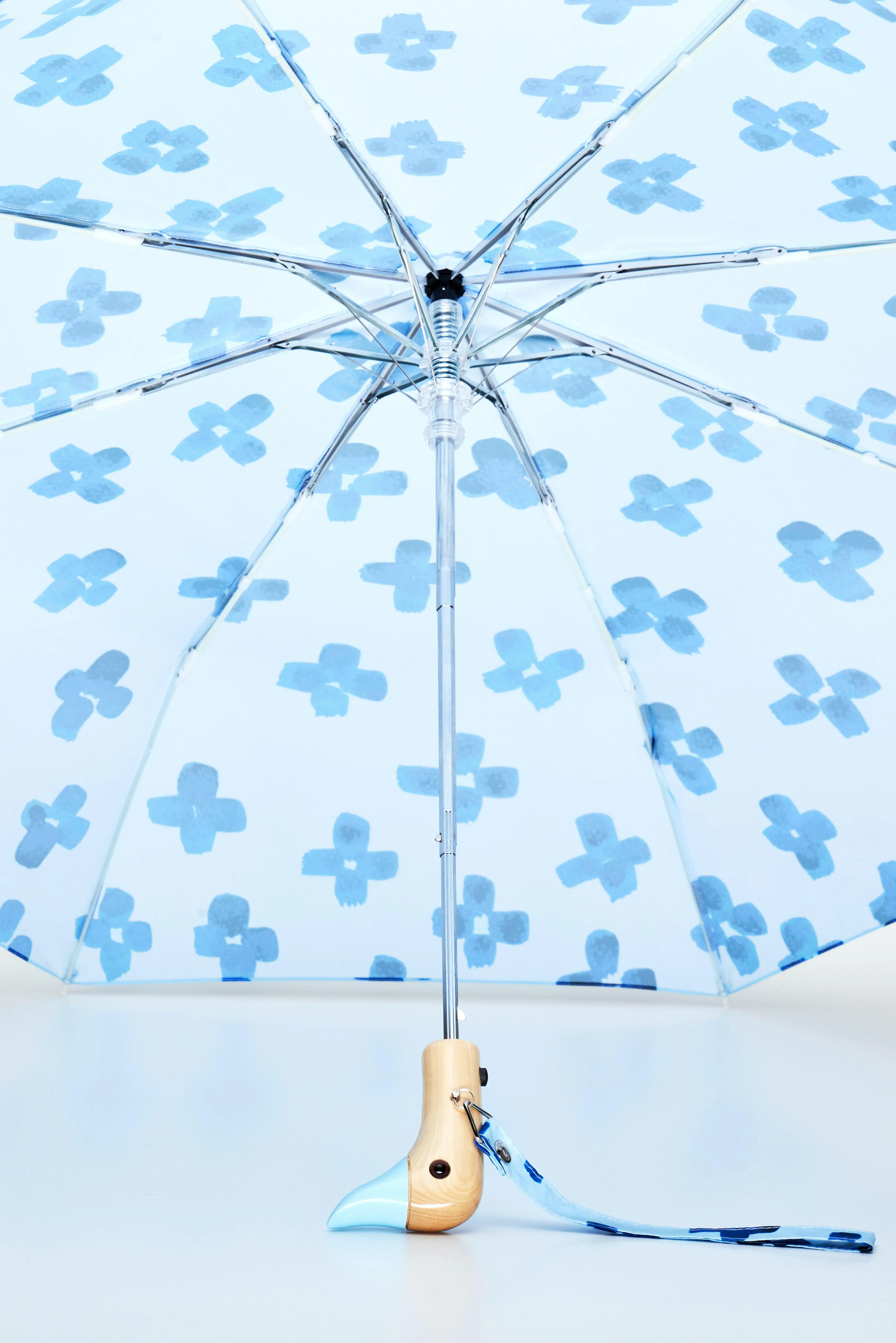 Floral Rain Eco-Friendly Compact Duck Umbrella