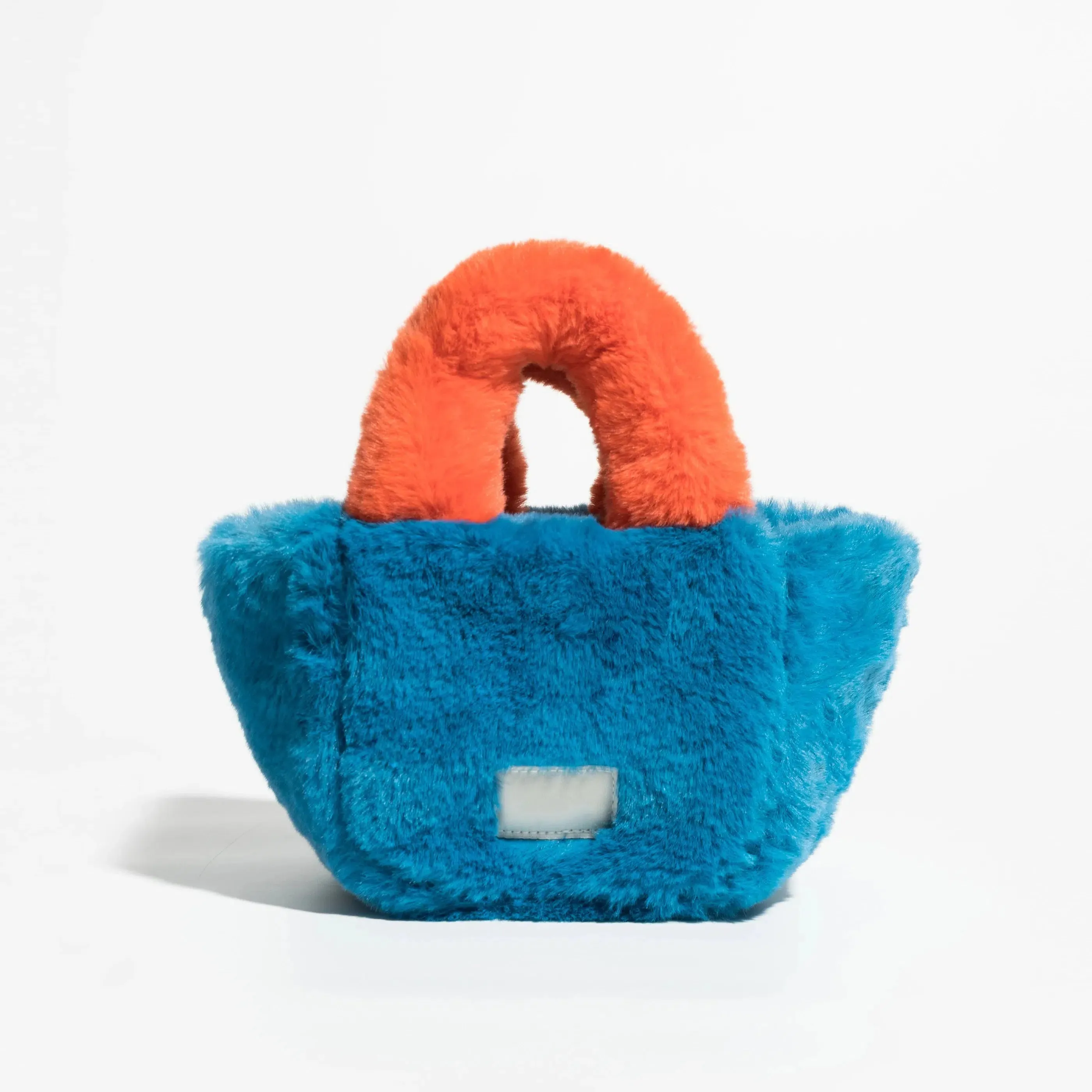 Fluffy Faux Fur Basket Handbag