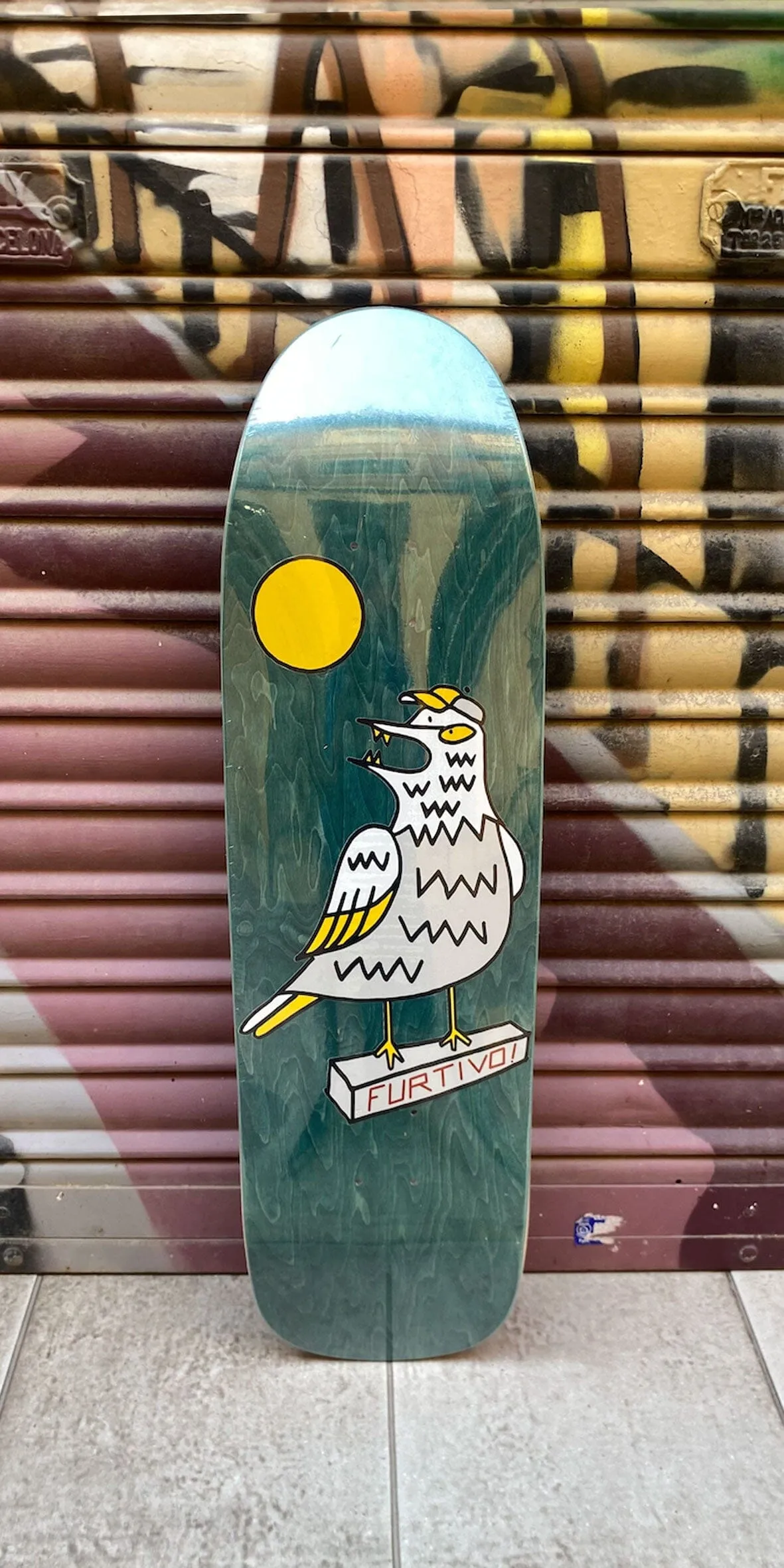 Furtivo "CARNIVORA" 9.31 Commander Shape Blue Skateboard Deck- Tabla