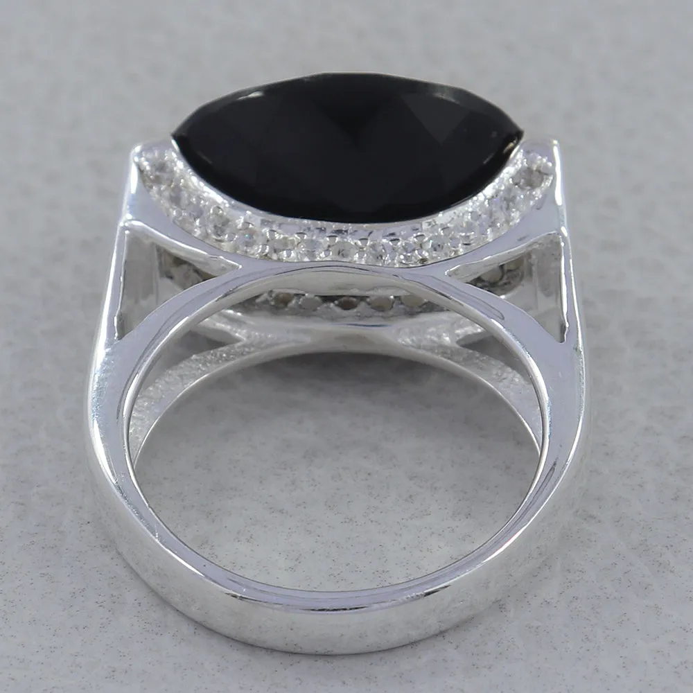 Gorgeous Crystal Quartz Sterling Silver Ring