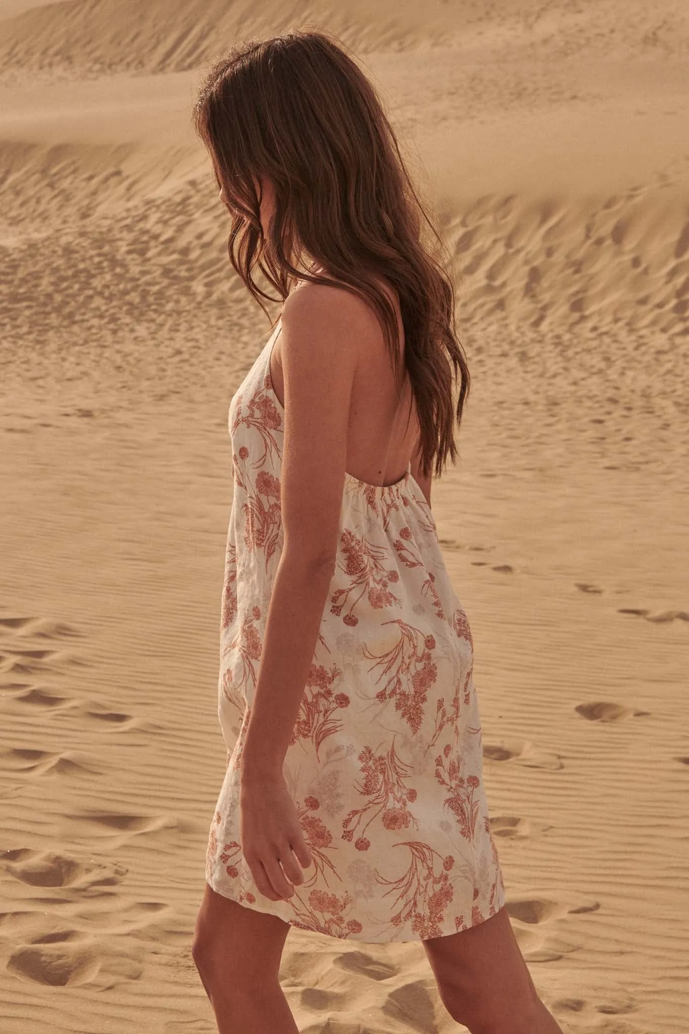 Gorgeous Day Floral-Print Keyhole Mini Sundress