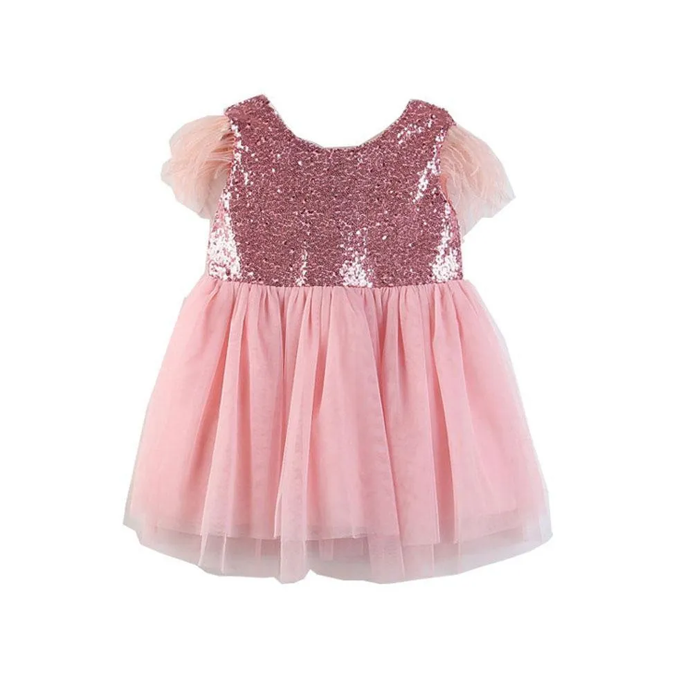 GORGEOUS DAZZLING SEQUIN PINK DRESS