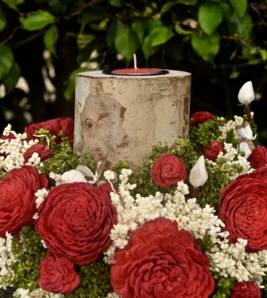 Gorgeous in Red Christmas Candle Holder