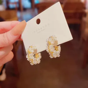 Gorgeous Multi Flower Crystal Earring