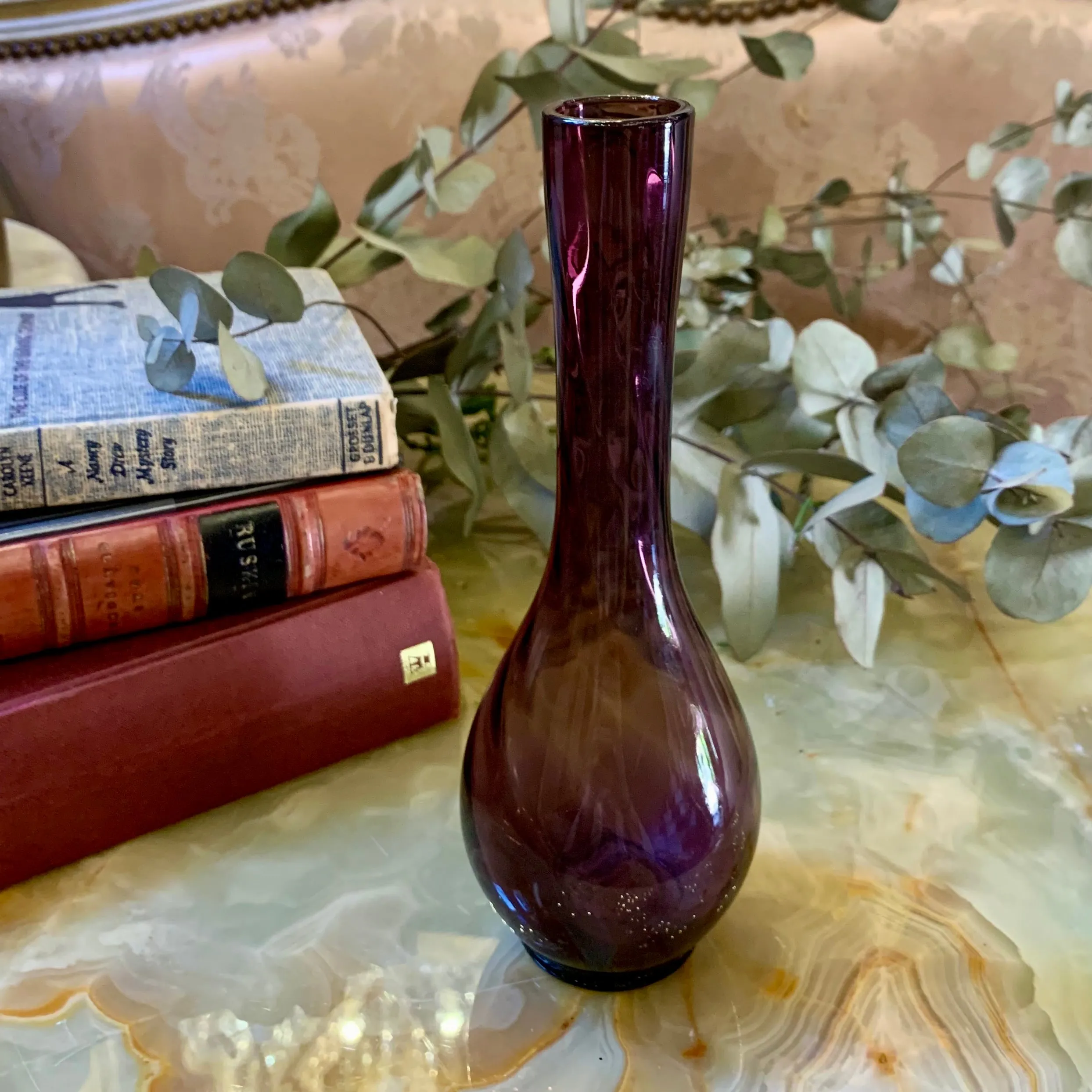 Gorgeous Twisted Purple Murano Vase - SOLD