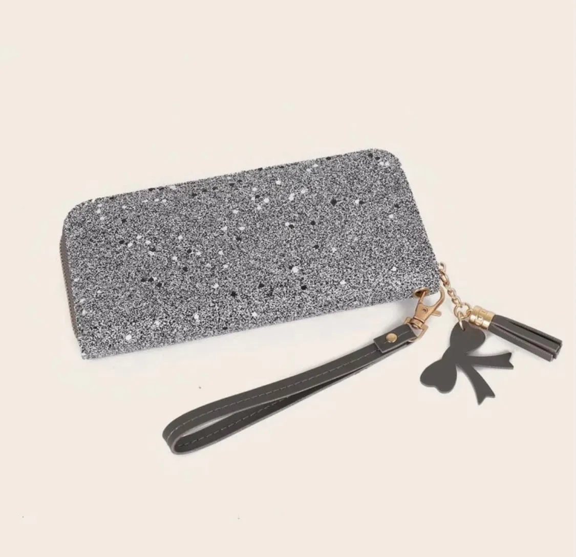 Gray Glitter Wallet