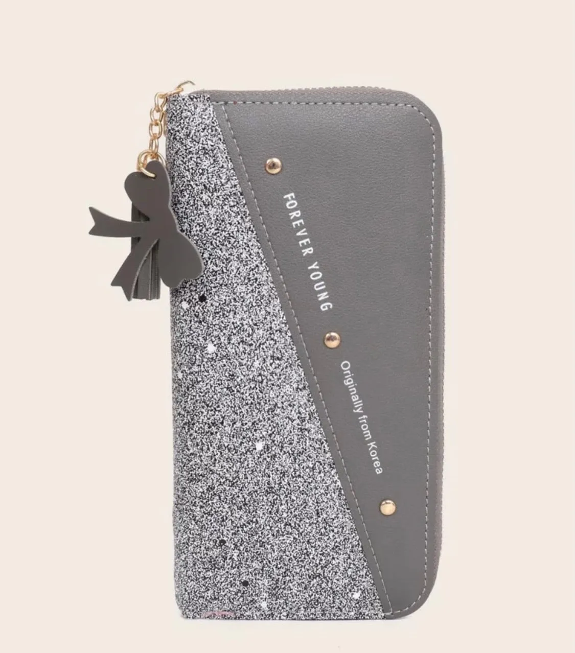 Gray Glitter Wallet