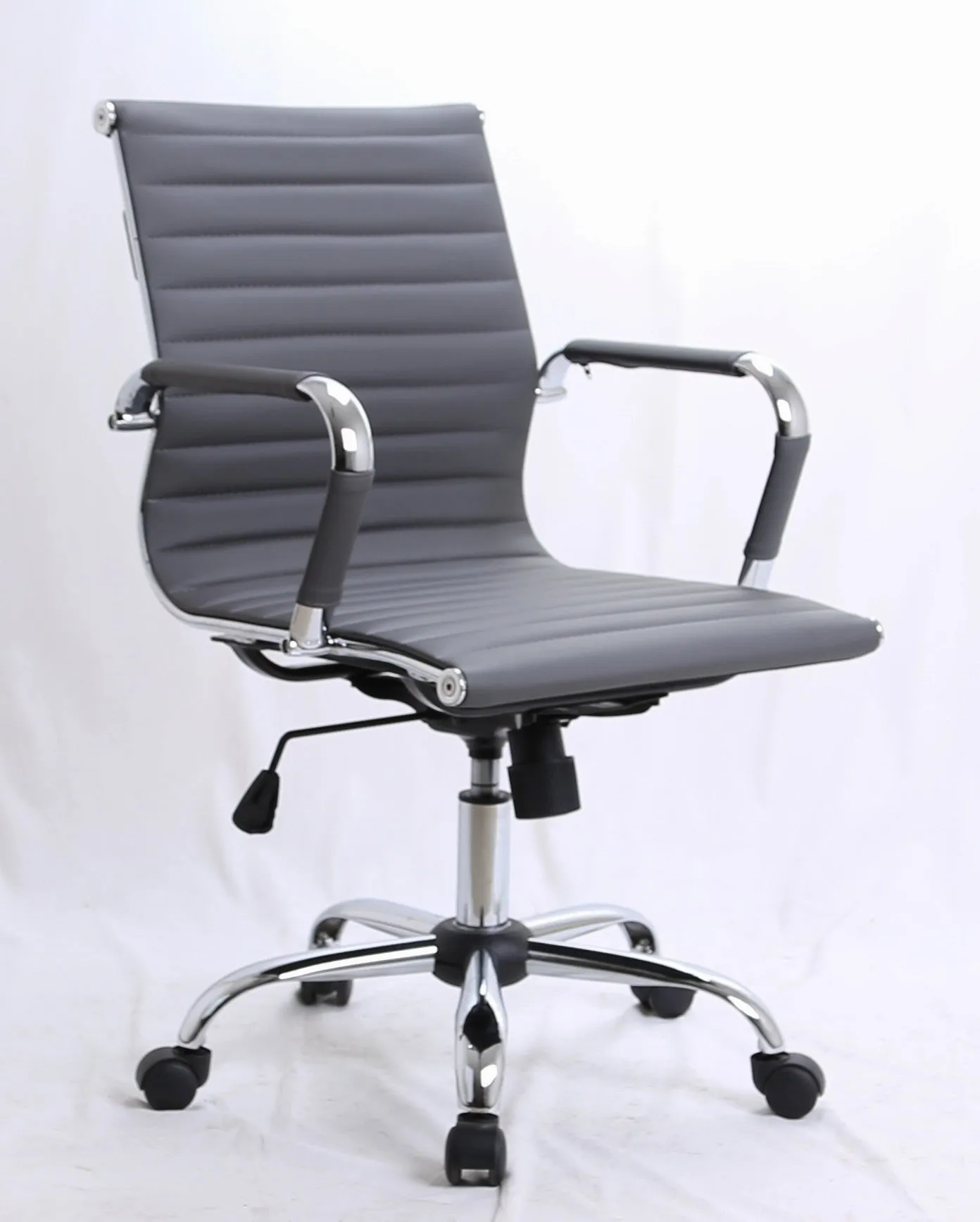 Grey Thin Pad Designer Office Chair