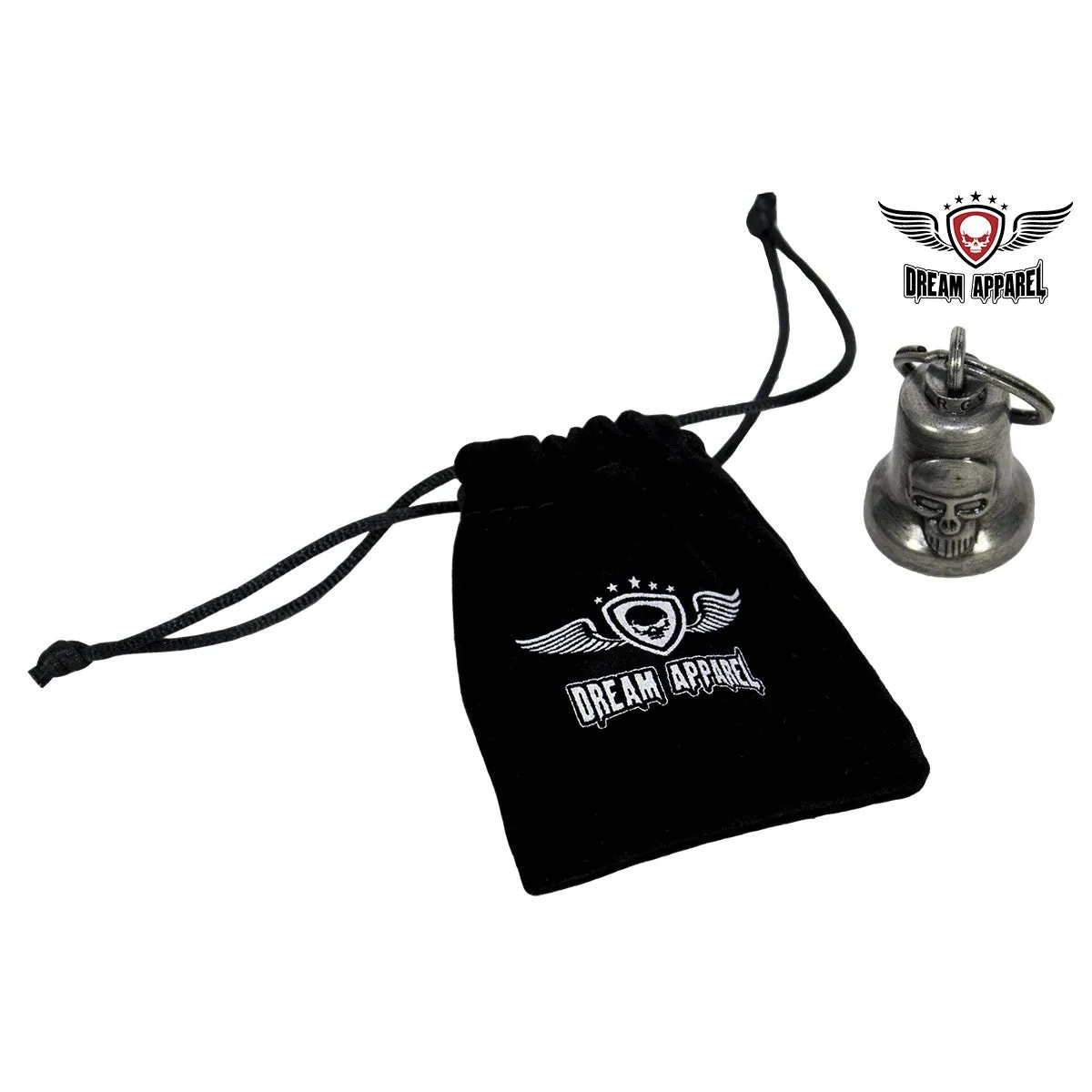 Gun Metal Skull Gargoyle Bell w/ Carrier Bag