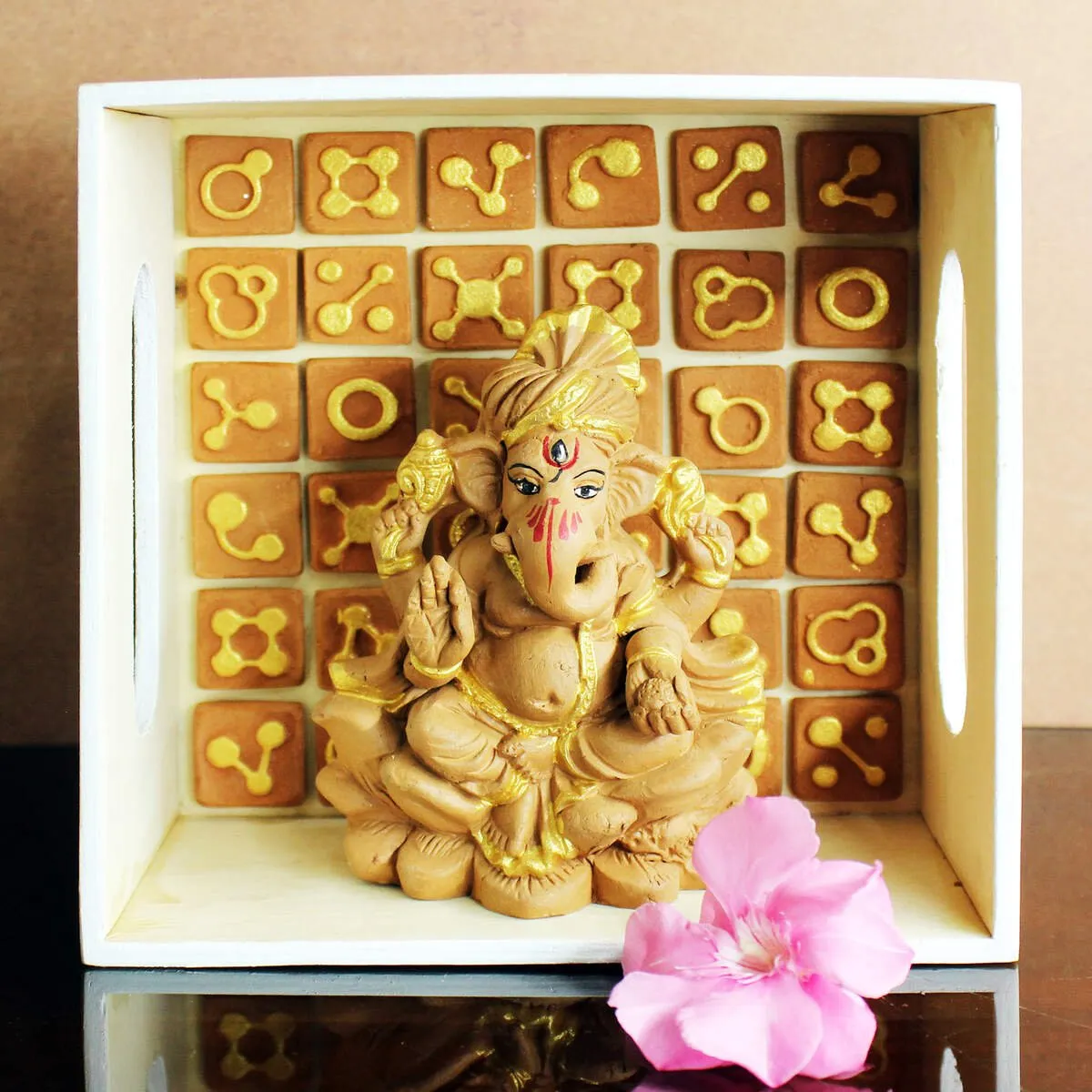 Handcrafted Terracotta Ganpati Idol Small(S)