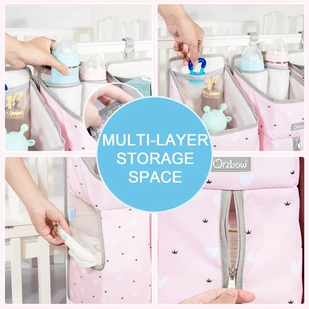 Hanging Baby Crib Organizer Bags