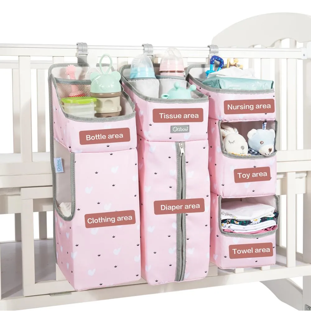 Hanging Baby Crib Organizer Bags