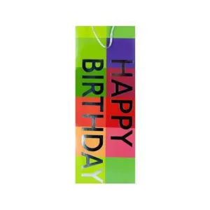 Happy Birthday Bottle Gift Bag ( Case of 24 )