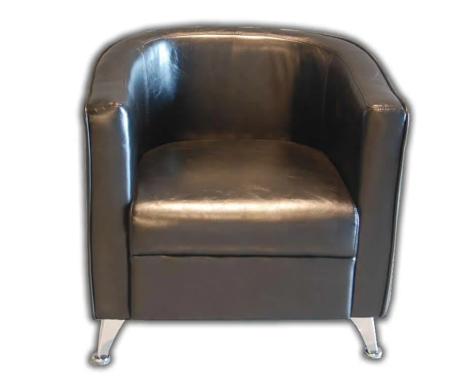 HB-022 Black Tub Reception Chair