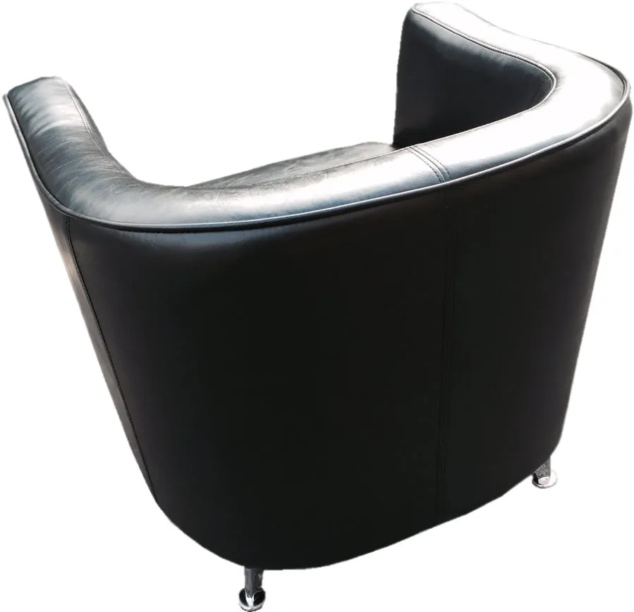 HB-022 Black Tub Reception Chair