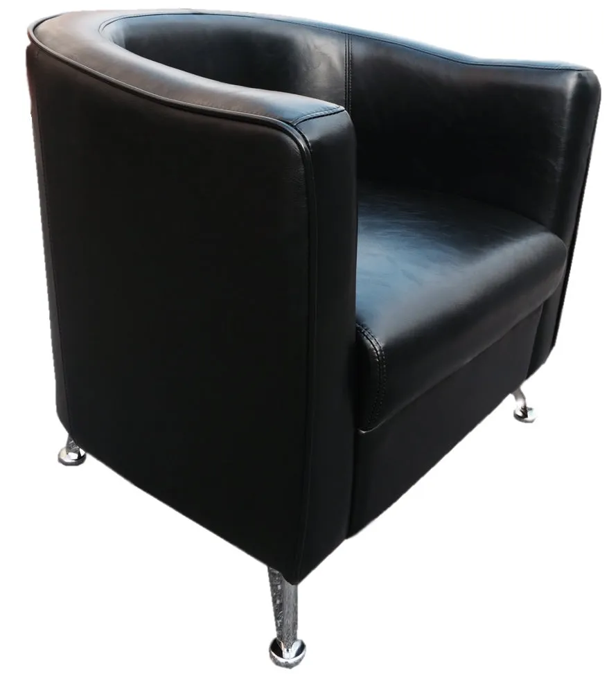 HB-022 Black Tub Reception Chair