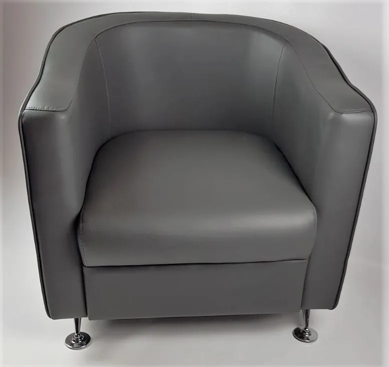 HB-022 Grey Tub Reception Chair