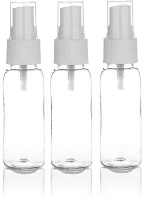 Healthvit Empty 60ml Reffilable Transparent Spray Bottle - Pack of 3 For makeup,cosmetic,Scent Spray, perfumes ,toiletries liquid containers