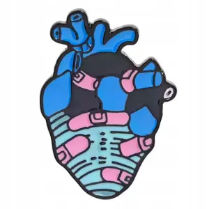 Heart with plasters enamel pin