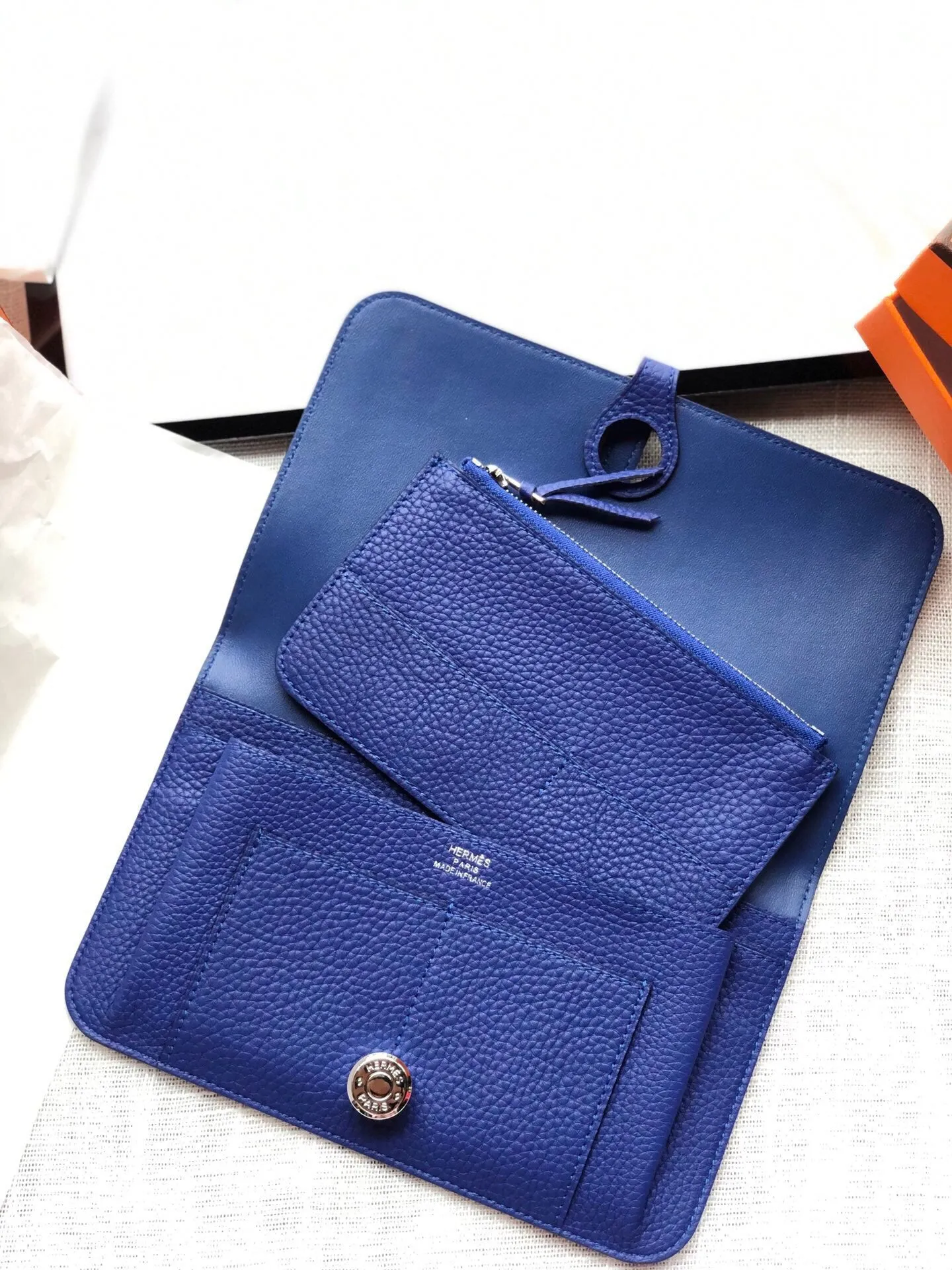 HM Dogon Wallet 20 Blue Togo Shw