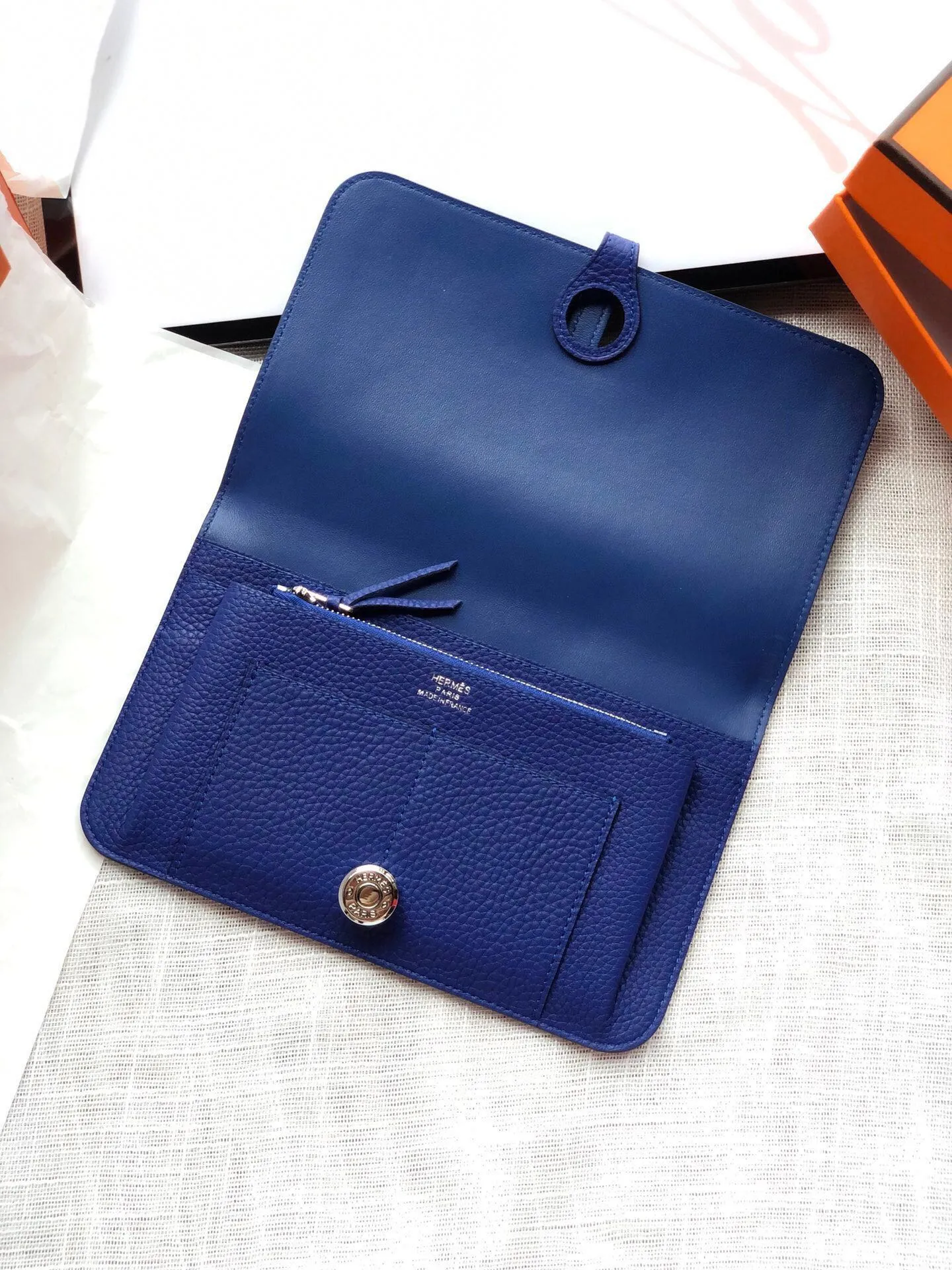 HM Dogon Wallet 20 Blue Togo Shw