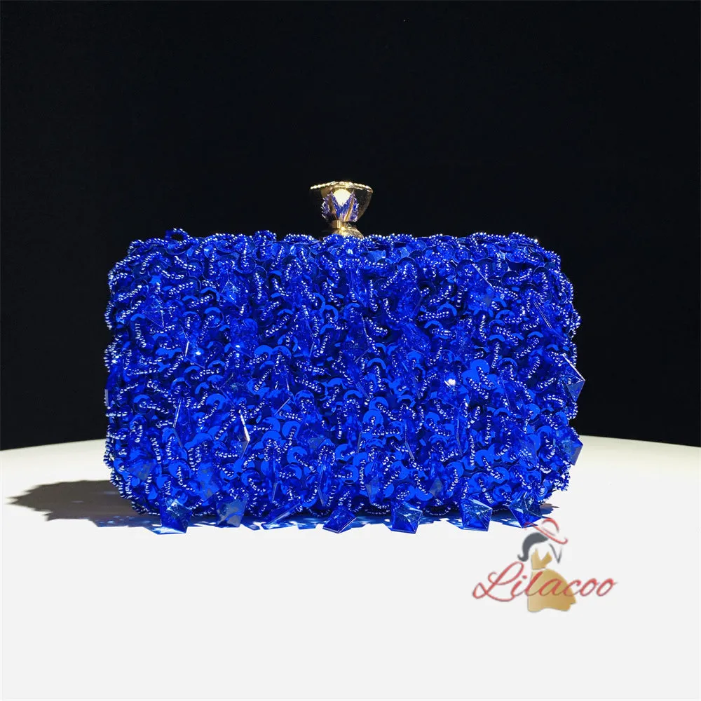 Holding Evening Double-sided Beaded Sequined Bag