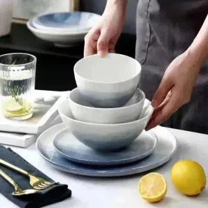 Home Creative Gradient Nordic Ceramic Plate Set