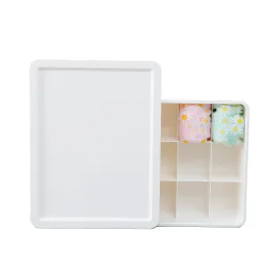 Homestic Cloth Storage Box 15 Compartment with Lid|Wardrobe Organizer For clothes (White)