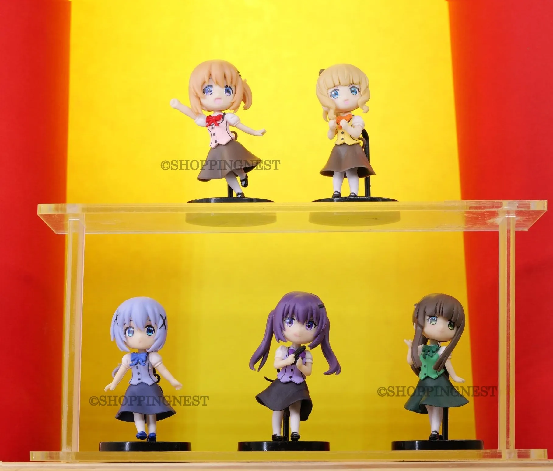 Is The Order A Rabbit | Set of 5 Anime Action Figures | 7 Cm |